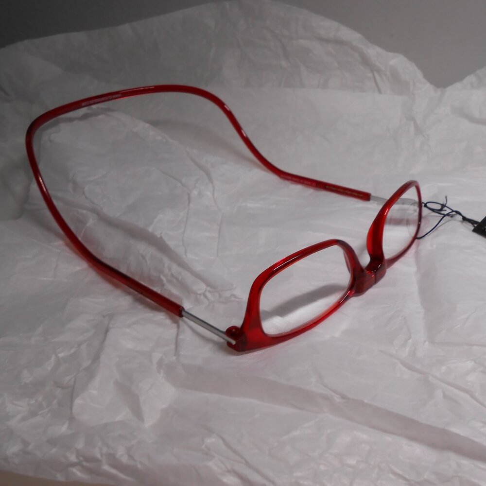 UNISEX CLIC READERS MAGNETIC BRIDGE +3 RED